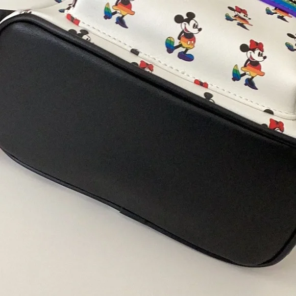 Disney Parks Rainbow Collection Mickey and Minnie Mini Loungefly Backpack